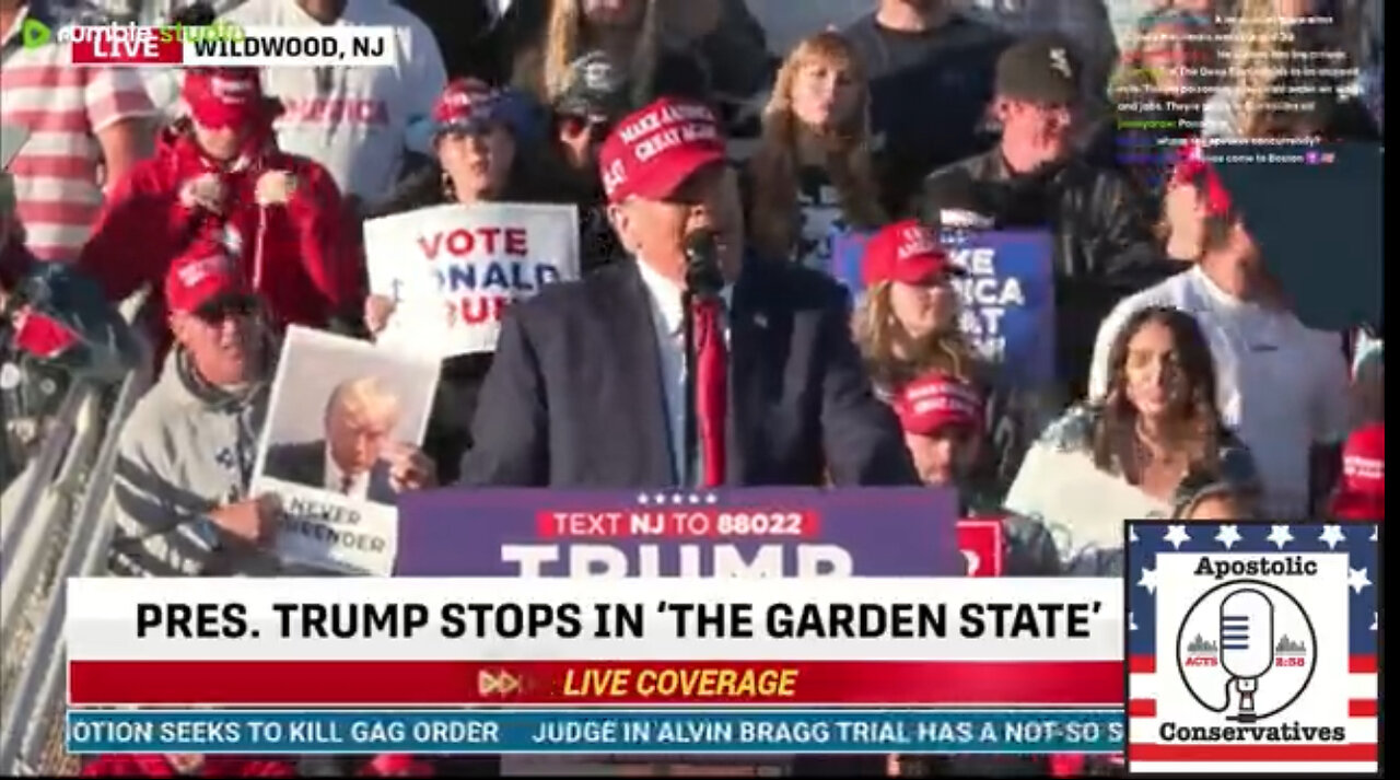 Trump Holds a Rally in Wildwood, New Jersey - 5/11/24 Right Side Broadcasting Network