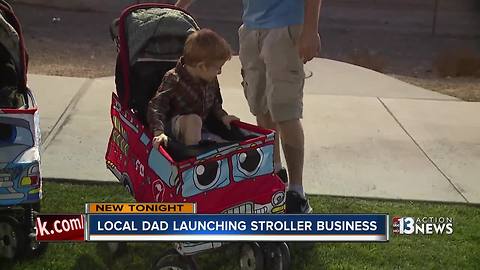 Las Vegas Dad-preneur building Stroller Costumes