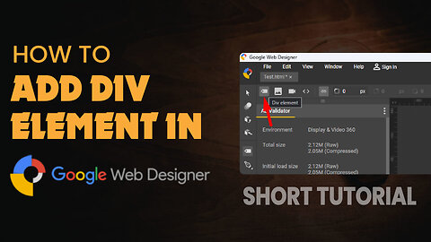 How to add div in google web designer