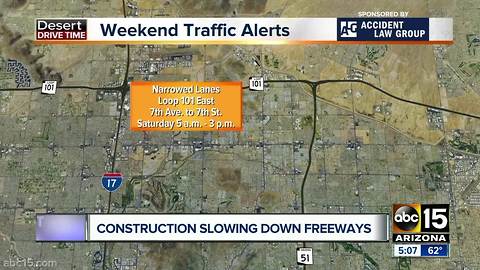 Construction slowing down Valley freeways