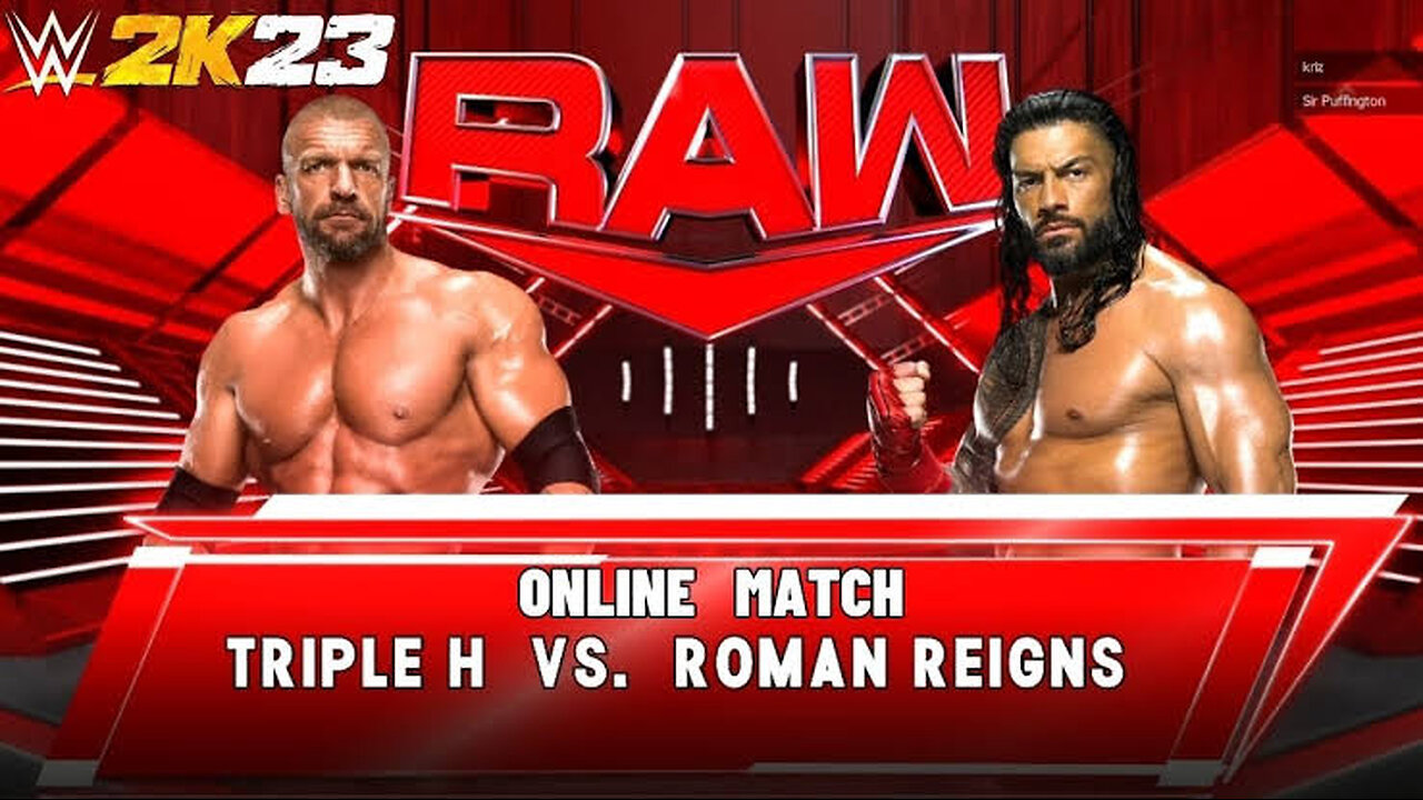 WWE 2k23 triple H vs Roman Reigns