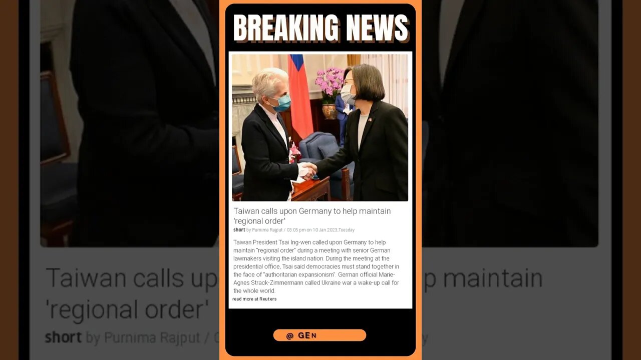 Democracies Unite: Taiwan's President Tsai Ing-wen Warns of Growing Authoritarian Expansionism