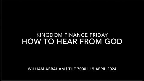 KFF How to Hear from God and intro to Hennie Viljoen's Africa Projects 19 April 2024