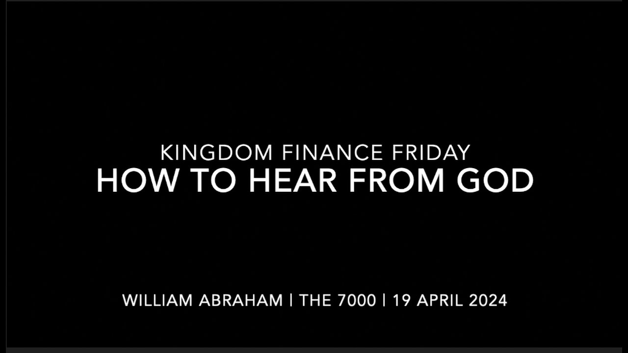 KFF How to Hear from God and intro to Hennie Viljoen's Africa Projects 19 April 2024