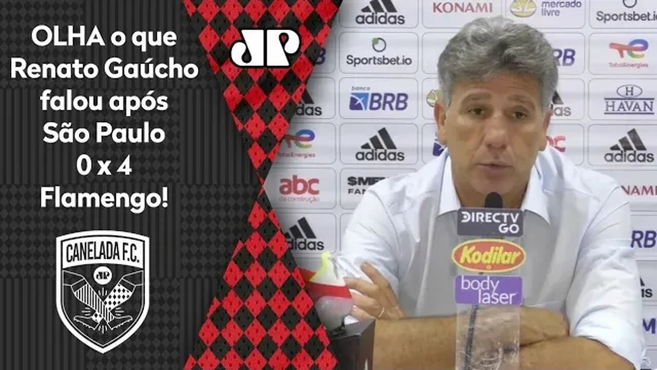 "EU PROMETI que..." OLHA o que Renato Gaúcho falou após São Paulo 0 x 4 Flamengo!