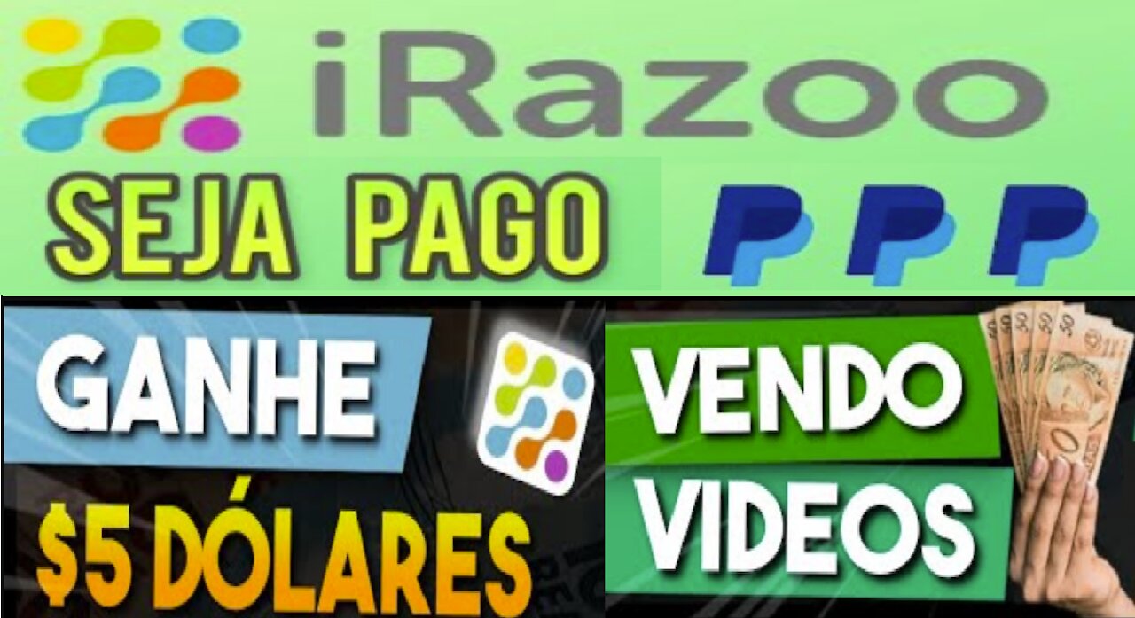 IRAZOO】Como Ganhar Assistindo Vídeos $5 - $100 Dólares no Paypal | Renda Extra