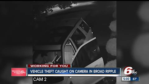 Surveillance camera catches thieves stealing SUV from home