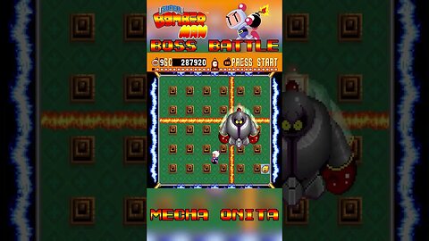 Super Bomberman (SNES) Boss Battle - Mecha Onita #Shorts