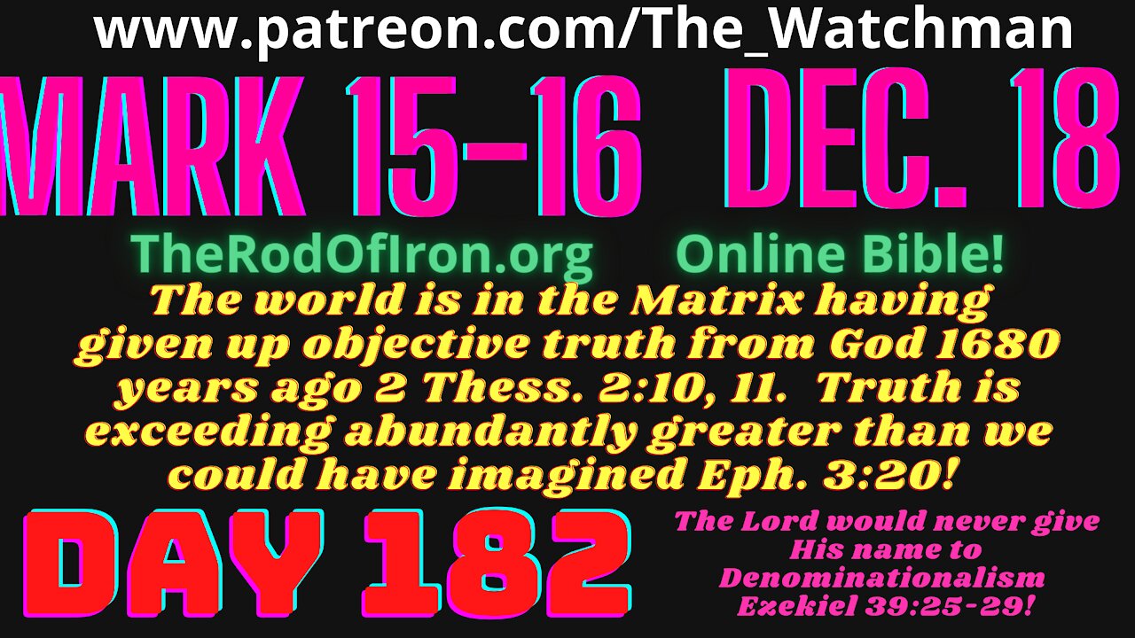 Mark 15 16 Mankind was in the Matrix to crucify the Creator of the heavens and the earth.