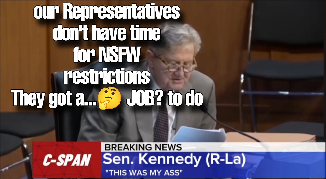 WHY YOU should watch 📺C-SPAN Sen Kennedy goes BUCKWILD with his graphic ERRORIC speech #fuuny