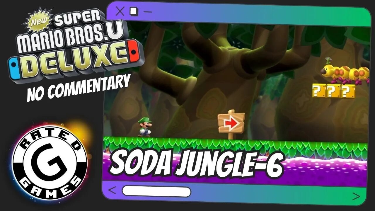 Soda Jungle-6 - Seesaw Bridge ALL Star Coins - New Super Mario Bros U Deluxe