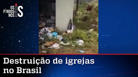 Após invasão de missa por petista, mais uma igreja é vandalizada no Brasil