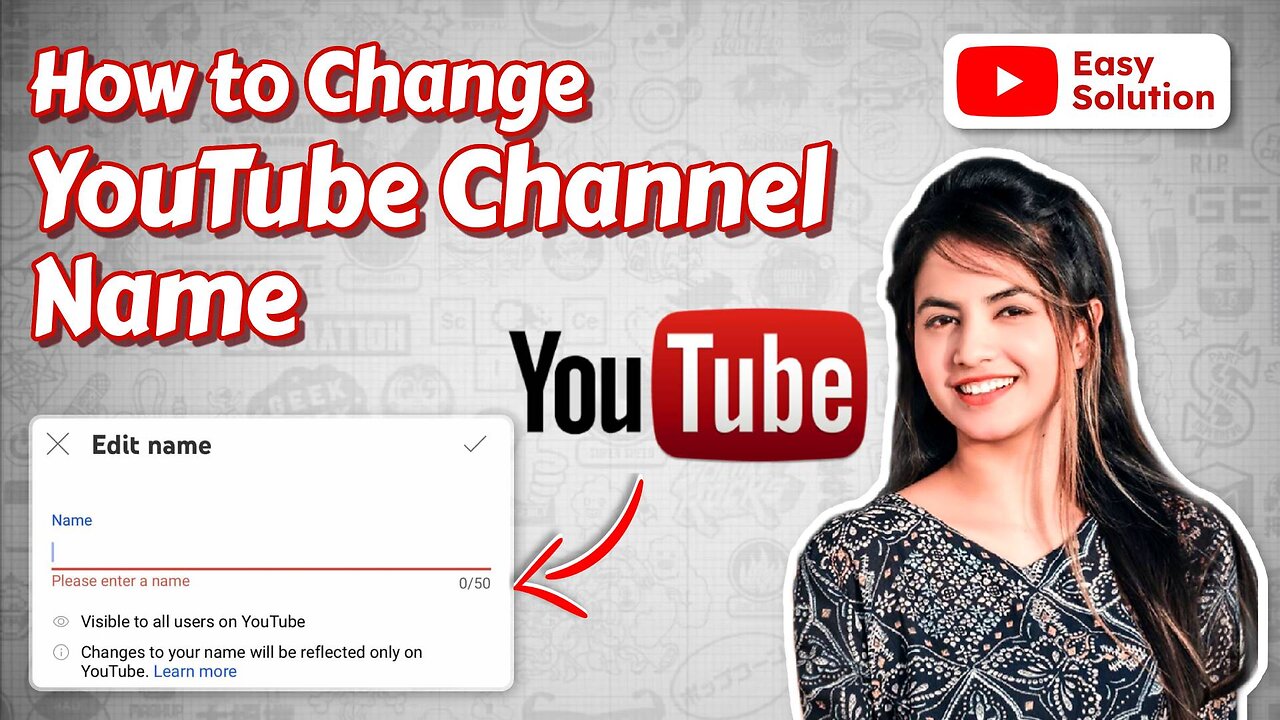 How to change YouTube channels name