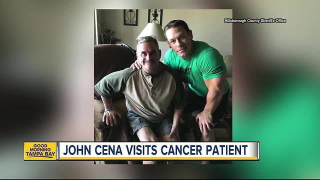 John Cena visits Hillsborough County Sheriff's Office employee battling inoperable brain cancer