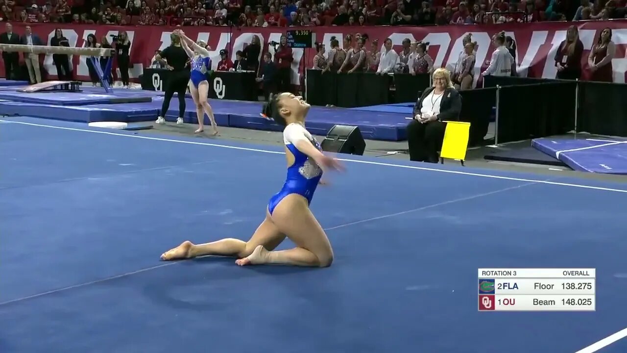 Leanne Wong wins another all-around title (4th of season) Florida at Oklahoma 3/3/23