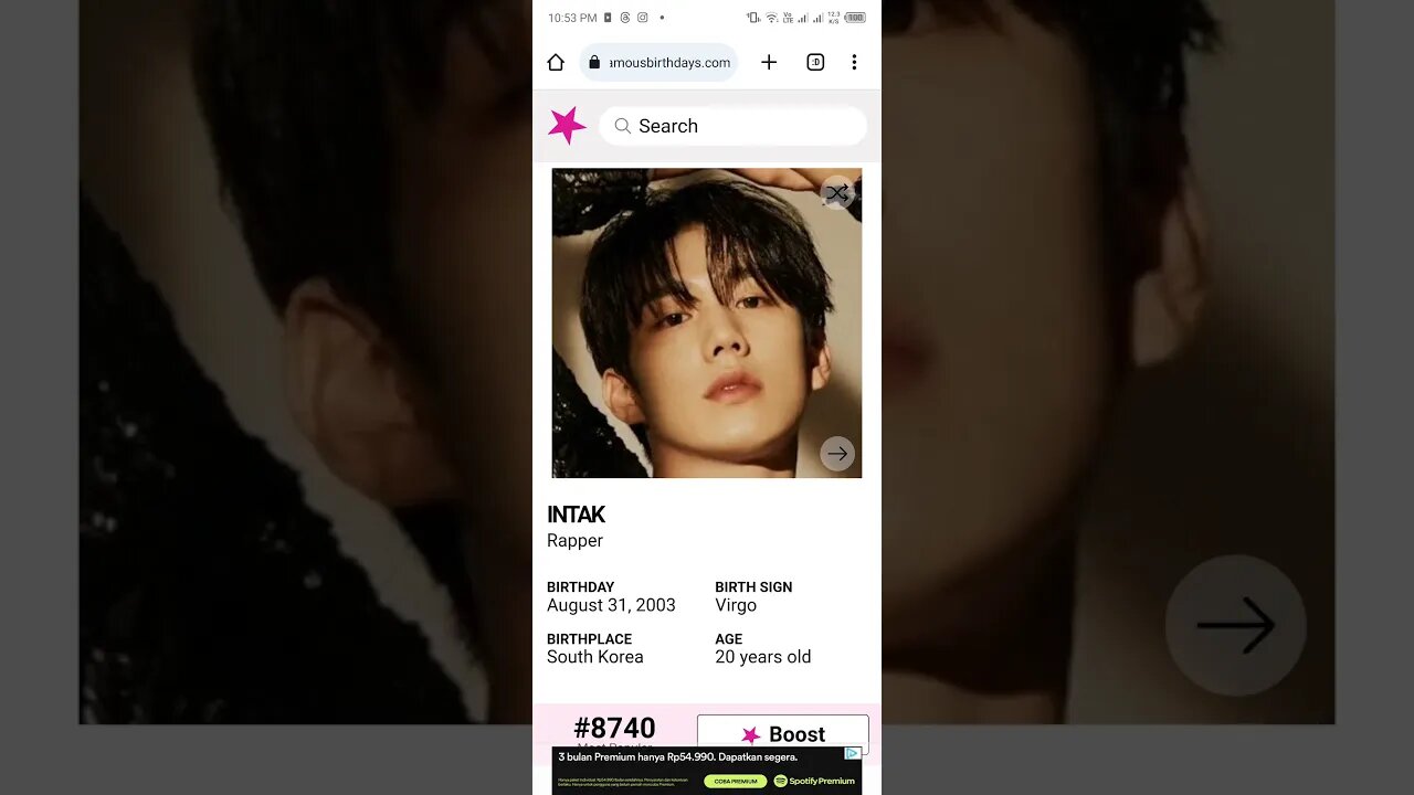 HAPPY 20 BIRTHDAY INTAK Rapper