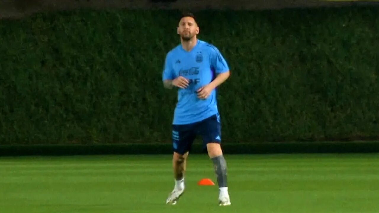 Lionel Messi BACK training with Argentina ahead of Saudi Arabia