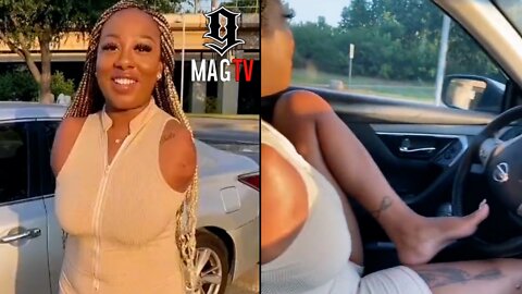 Woman Demonstrates How She Drives With Her Feet! 🦶🏾