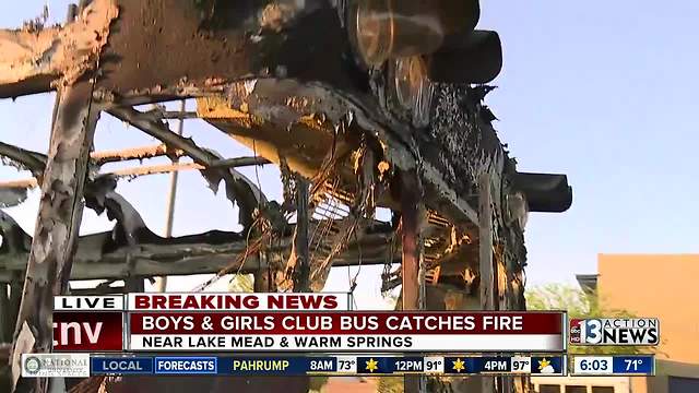 Bus catches fire at Boys & Girls Club in Henderson