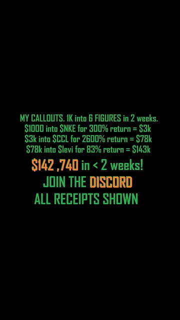 $142000 in 3 plays over 2 weeks, join the discord! ALL callouts provided BEFORE hand. Recipts shown.