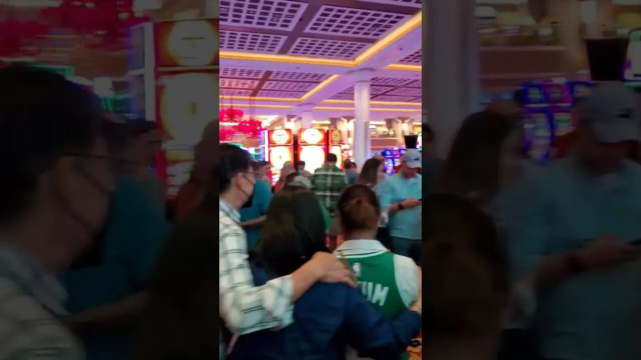 Fans Go Crazy at the Encore Casino After Celtics Win Game Six at the Buzzer Over the Heat #celtics