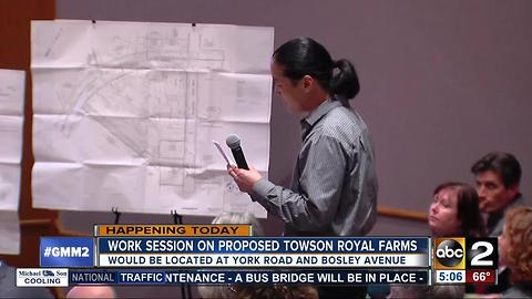 Work session on proposed Towson Royal Farms