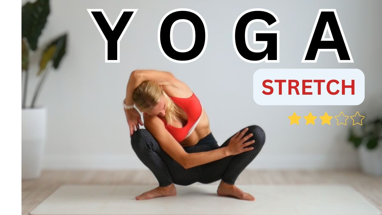 Yoga Home, yoga stretch medium level, flexibility, mobility, Sporty Kassia,