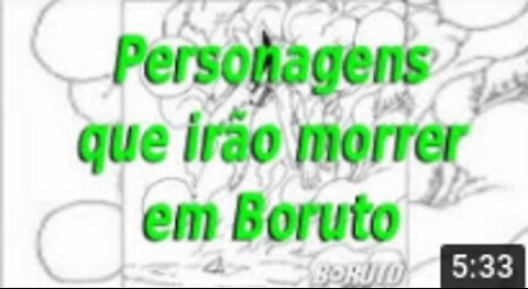 PERSONAGENS QUE IRÃO MORRER EM BORUTO
