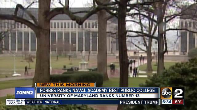 U.S. Naval Academy ranked top public college