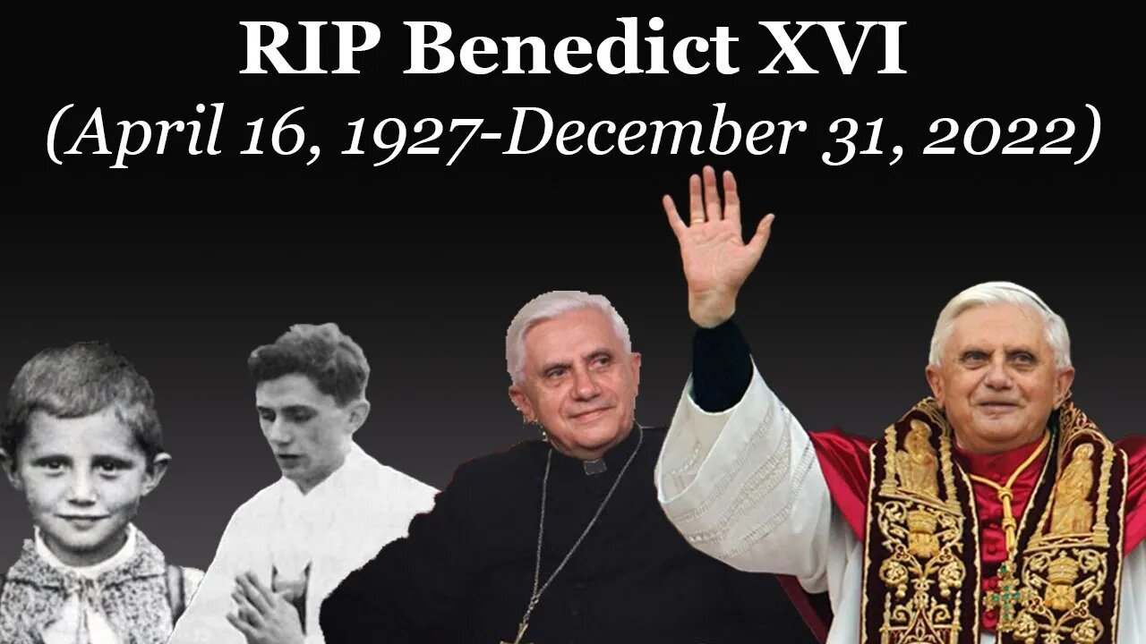 RIP Benedict XVI (April 16, 1927-December 31, 2022).