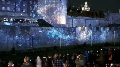 The univers projected on to The Tower of London #london