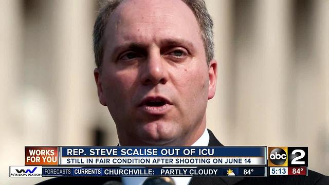 Rep. Steve Scalise moved out of intensive care unit