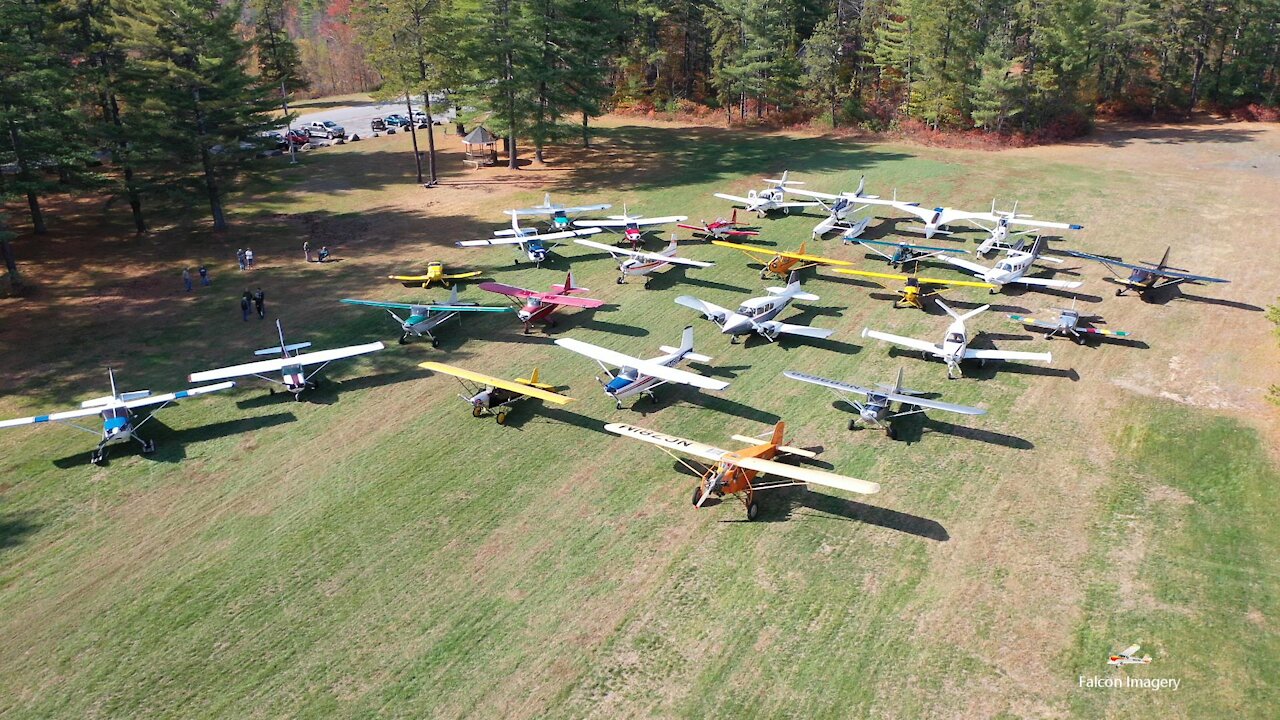 Windsock Village New Hampshire Airplane Gathering and Final Fall Foliage Flight