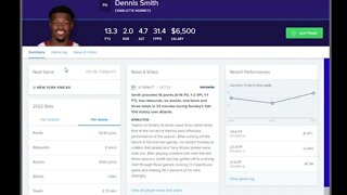Dreams Top Picks for NBA DFS Today Main Slate 10/26/2022 Daily Fantasy Sports Strategy FanDuel