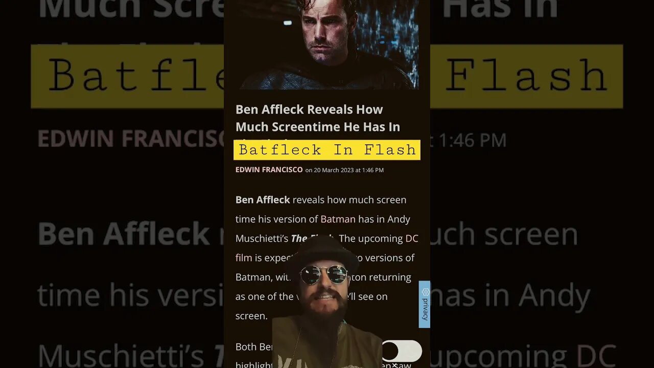 Ben Affleck Reveals His Screen Time In New Flash Movie #dcuniverse #warnerbros