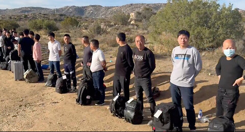 CHINESE MEN STANDING AT PARADE REST! MILITARY INVASION!