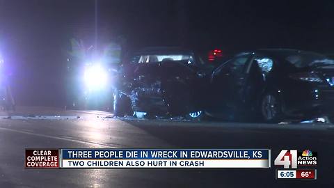 Three people killed, two children hurt in crash on K-32 in Edwardsville