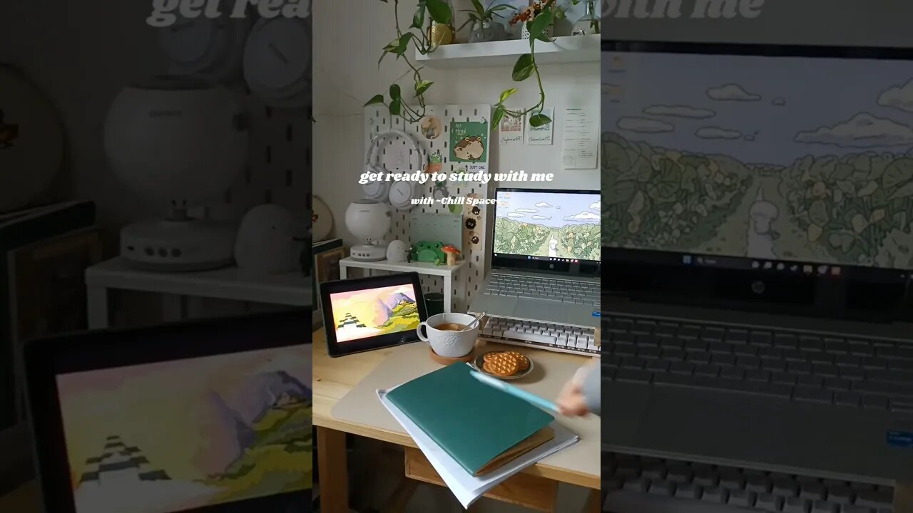 get ready to study with isasoy_green & chill space #fypシ #studywithme #studytime