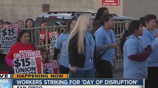 San Diego workers to strike for âDay of Disruption'