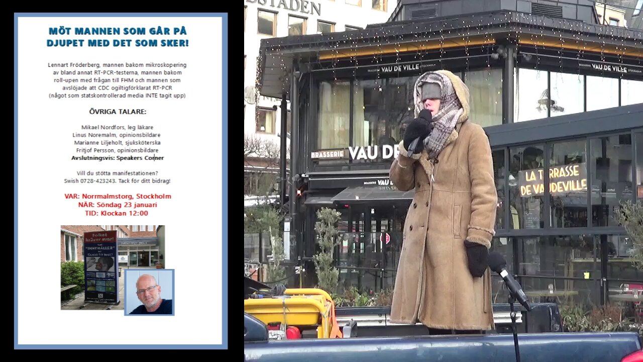 Norrmalmstorg - 23 jan 2022 - Sångerska