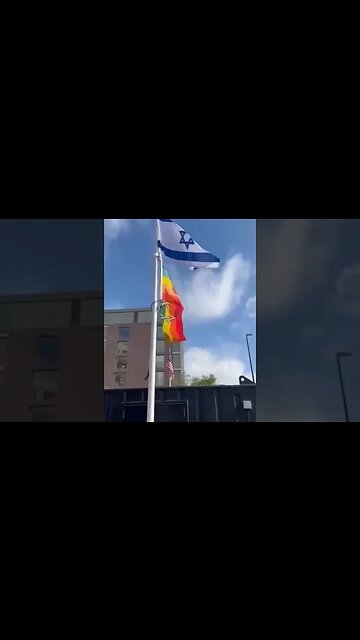 A embaixada israelense na Irlanda levantou a bandeira com uma estilização de "arco-íris"