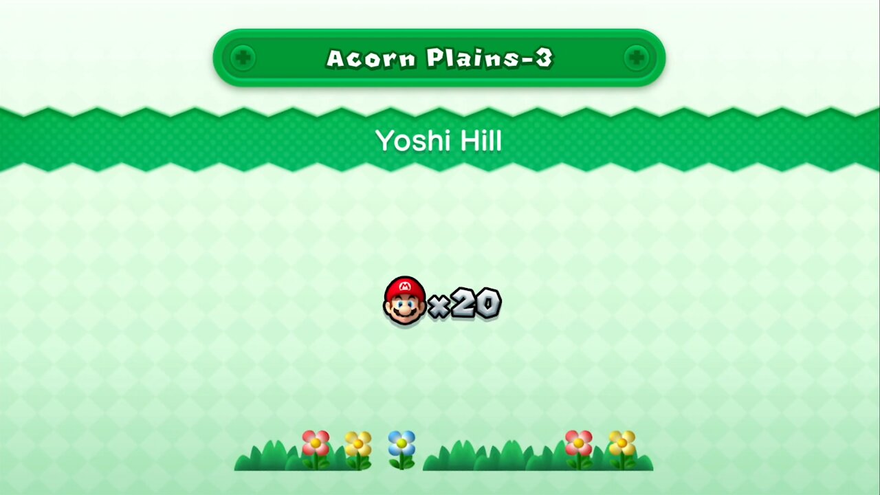 Acorn Plains-3 Yoshi Hill (All Star Coins). Nintendo Switch New Super Mario U Deluxe