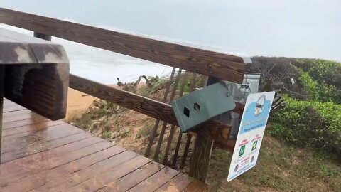 Hurricane Nicole impact in Flagler Beach, FL