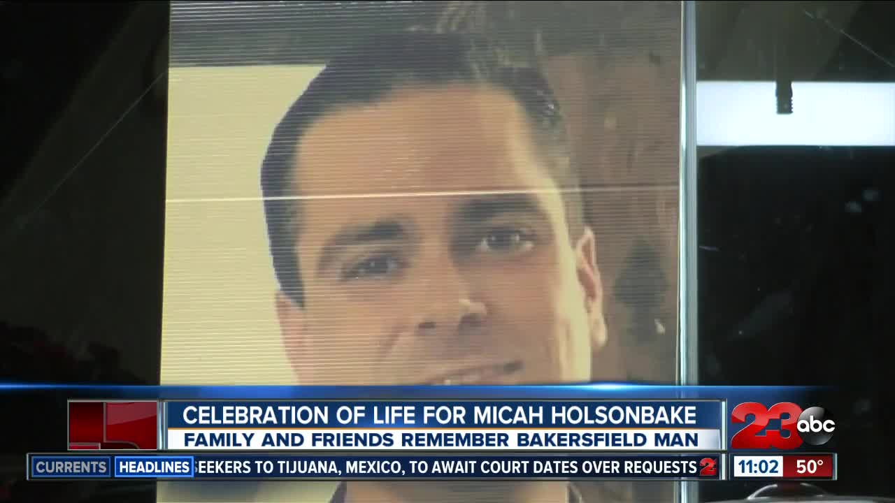 Celebration of life ceremony for Micah HolsonBake