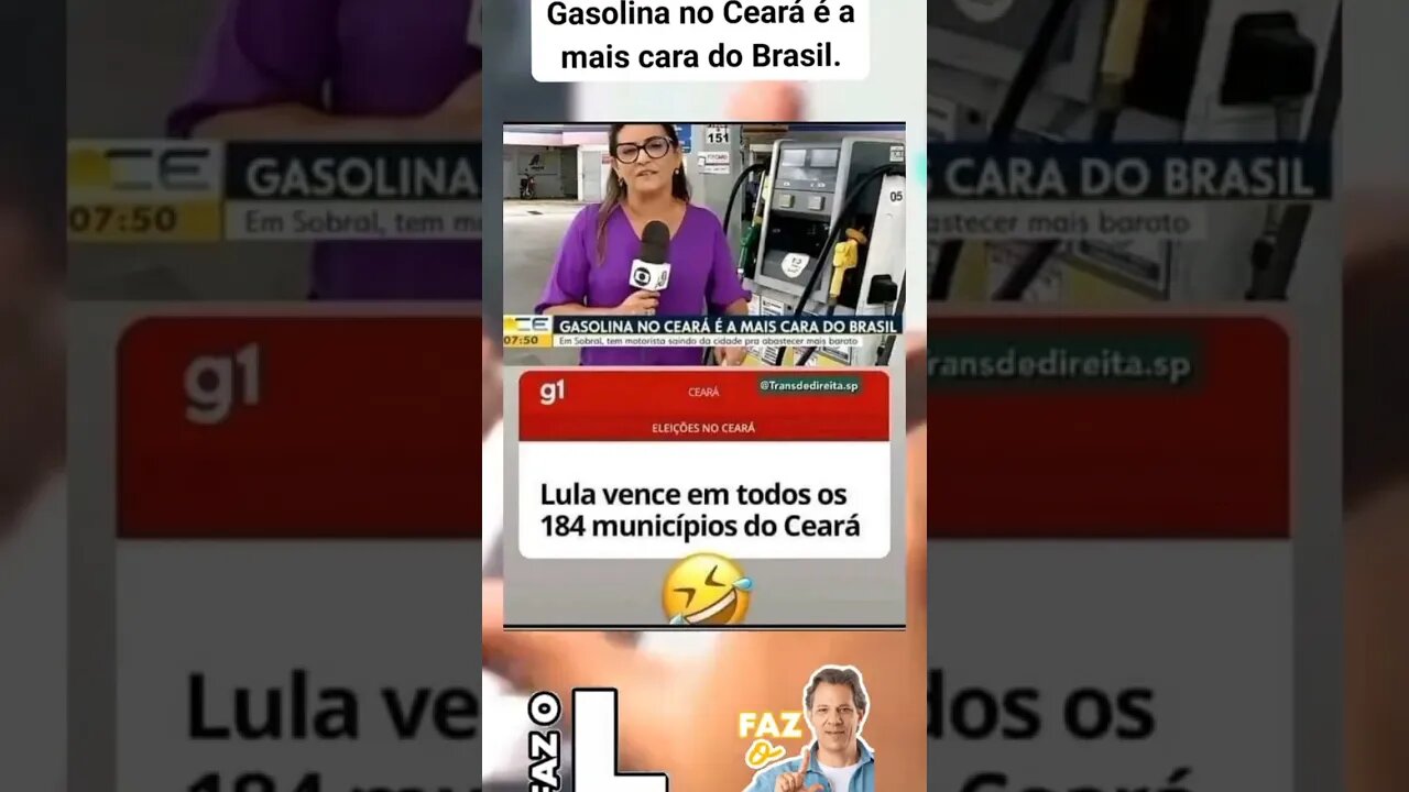 Gasolina no Ceará é a mais cara do Brasil. #shorts #gasolina #ceará #patriota #conservadores