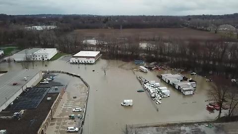 DRONE VIDEO: Flooding in Norton and Barberton after heavy rains