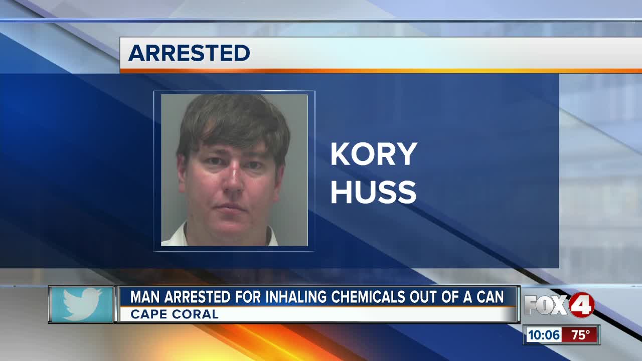 Man arrested for inhaling chemicals in Cape Coral