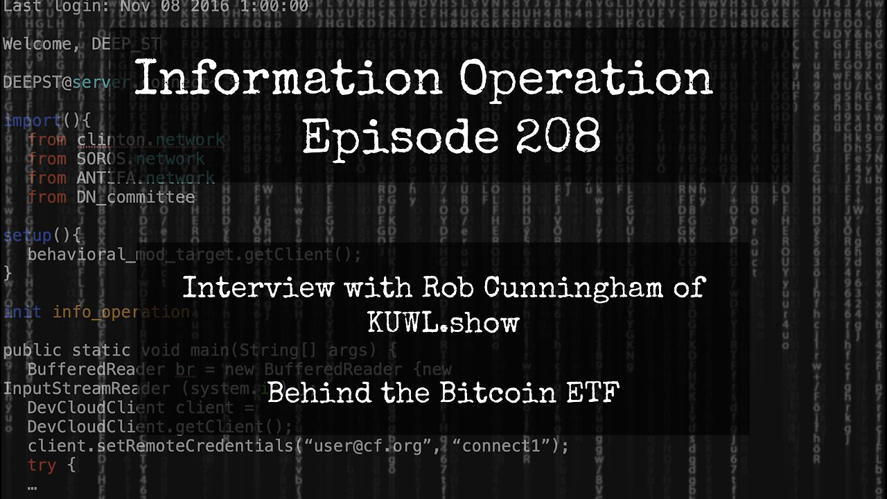 IO Episode 208 - Rob Cunningham - Bitcoin ETF 1/13/24