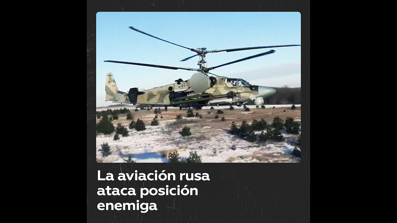 Helicópteros rusos atacan un puesto de mando enemigo