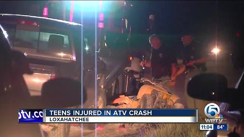 ATV, car collision sends 2 youngsters to hospital